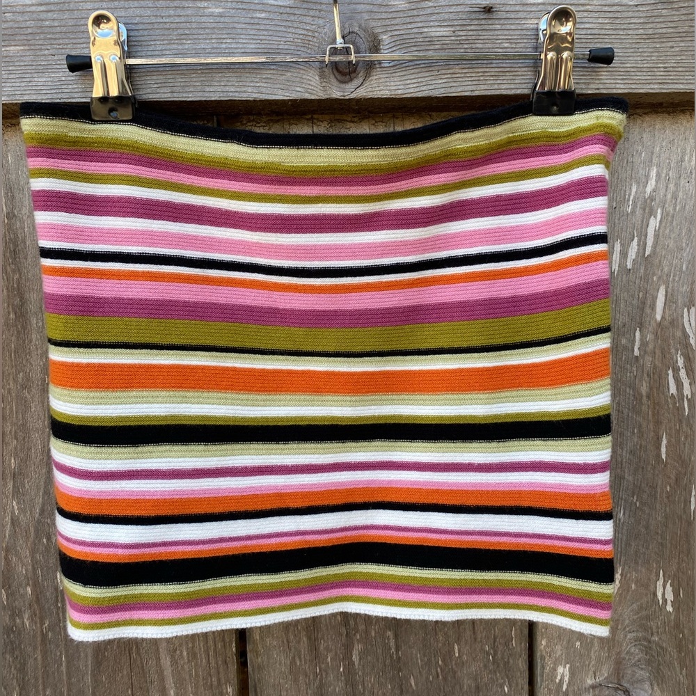 Ghanda Multicolor Knit Striped Crop Top!!